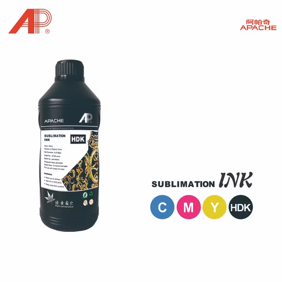 Personalização da amostra de secagem rápida e alta taxa de transferência de calor 1000ml tinta de sublimação de tinta Cmyk têxtil