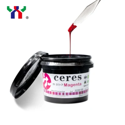 Tinta offset UV Ceres de alta qualidade para copo, alta força adesiva para cartões, cor Cmyk, 1kg/lata